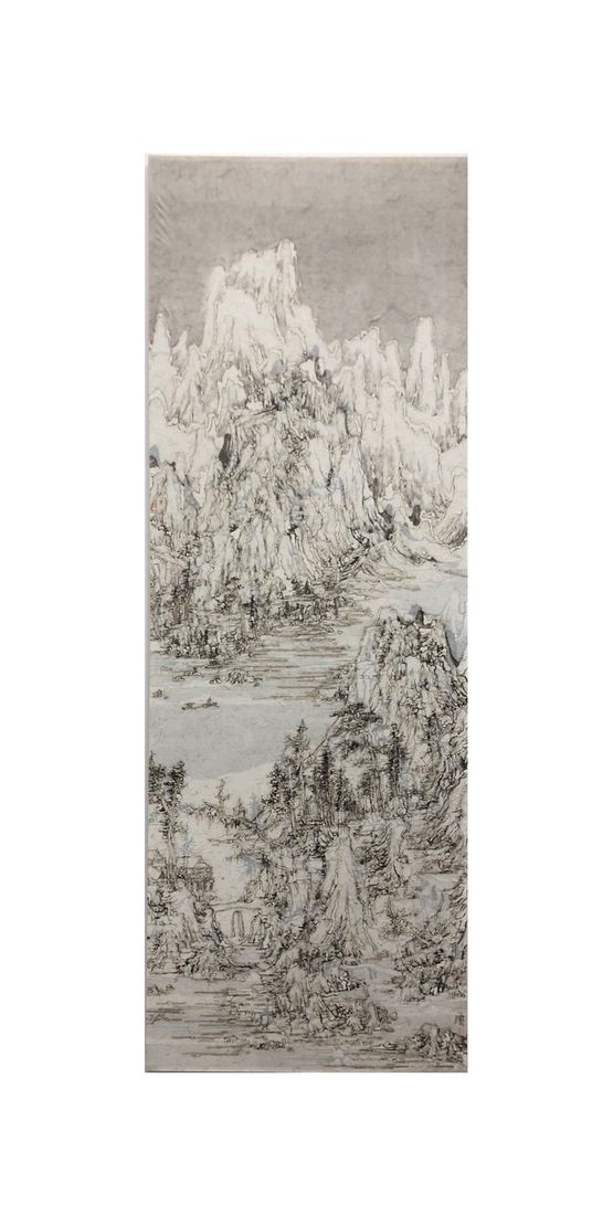Night Crossing at Snowy River by Wang Tiande contemporary artwork Painting