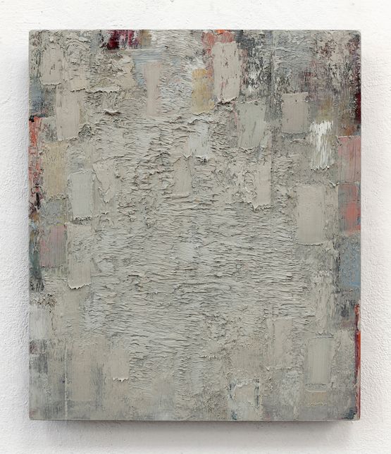 light gray blue red orange gray by Peter Tollens contemporary artwork Painting