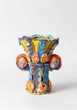 Polychrome fluted volute by Ebony Russell contemporary artwork sculpture
