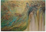 Hands on mossy rocks by Amitesh Shrivastava contemporary artwork painting