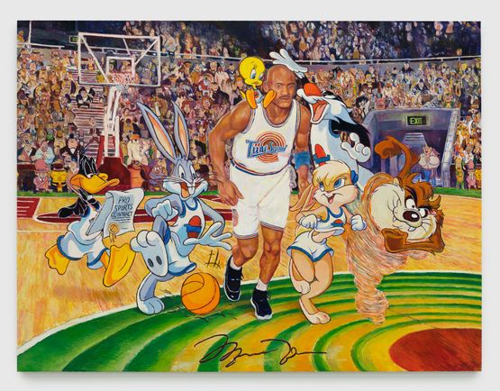 Space Jam by Keith Mayerson contemporary artwork Painting