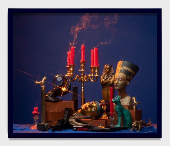 Malcolm x Freestyle Pharaohs Dance by Awol Erizku contemporary artwork Print