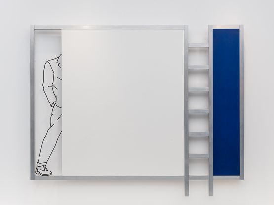White Interior with Figure by Michael Craig-Martin contemporary artwork Painting