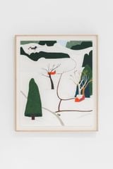 Perch lake winter by Klas Ernflo contemporary artwork works on paper