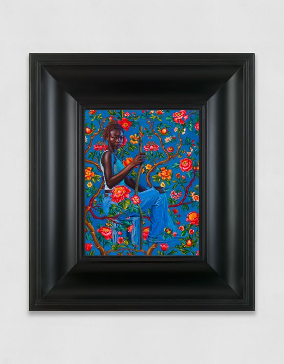 Portrait of Jouifsoif Esther Itoremikesi by Kehinde Wiley contemporary artwork Painting