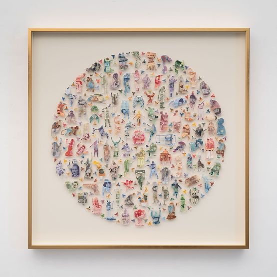 MONEY MAKES THE WORLD GO ROUND XXX by Carlos Aires contemporary artwork Mixed Media