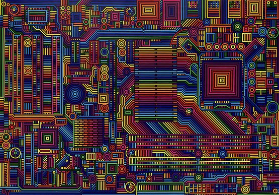 Matrix  2007 Gigabyte_GA-P35-DS3_F by Lu Xinjian contemporary artwork Painting