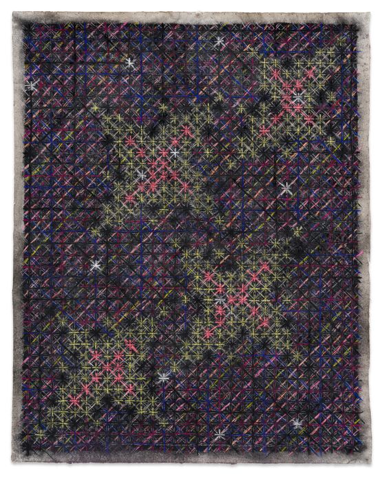 Appearance of Crosses 2021B7 by Ding Yi contemporary artwork Painting