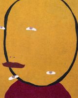 Laughing away Marching upside down by Nobuko Watabiki contemporary artwork drawing painting works on paper