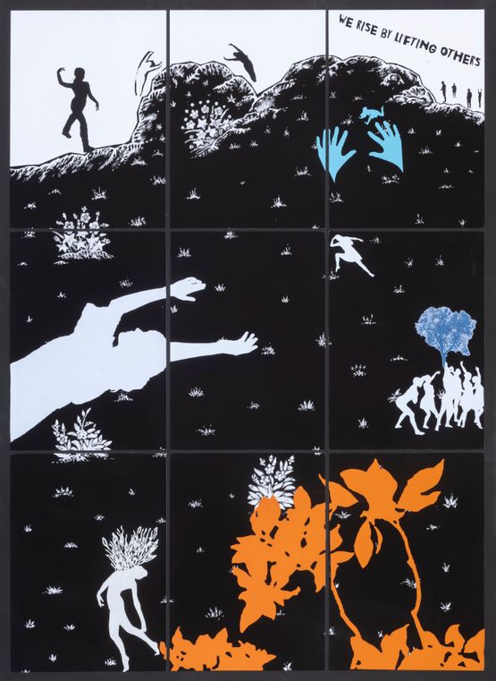 We rise by lifting others by Marinella Senatore contemporary artwork Painting