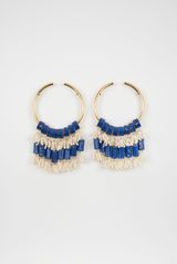 Blue and white short hoops by Monica Rani Rudhar contemporary artwork sculpture