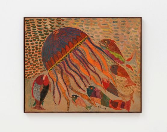 Sem titulo Agua viva e piranhas Untitled Jellyfish and piranhas by Chico Da Silva francisco Domingos Da Silva contemporary artwork Works on Paper