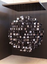 Sphere Miroir Noir by Julio Le Parc contemporary artwork sculpture