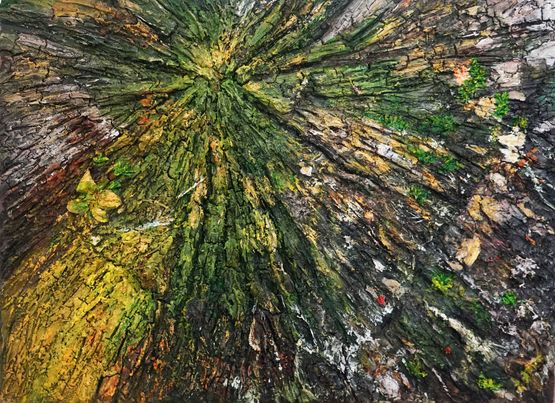 Rocks at the Beginning II by Tamara Haddad contemporary artwork Painting