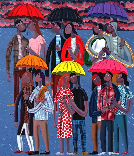 Private Space in Public Space by Kitti Narod contemporary artwork Painting