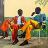 Classic Discussion by Olamide Ogunade Olisco contemporary artwork Works on Paper