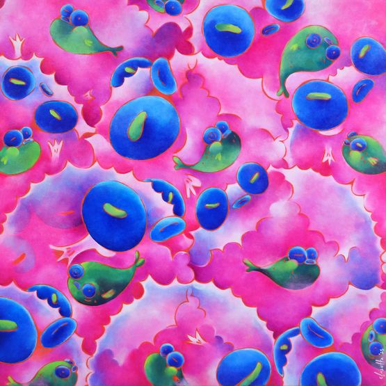 Fluff in Disguise by Clasutta contemporary artwork Painting