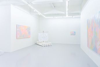 Contemporary art exhibition Yeo Kaa Sunny weather blue water day spa at Ames Yavuz Singapore