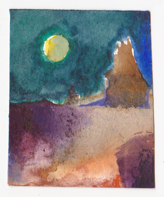 Strand im Mondschein by Herbert Beck contemporary artwork Painting