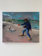 Playing with Simone at the Beach by Hascoet Charles Charles Hascoet contemporary artwork painting