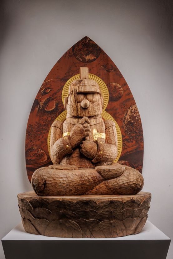 Vairocana Tie Buddha by Yang Mao-Lin contemporary artwork Sculpture