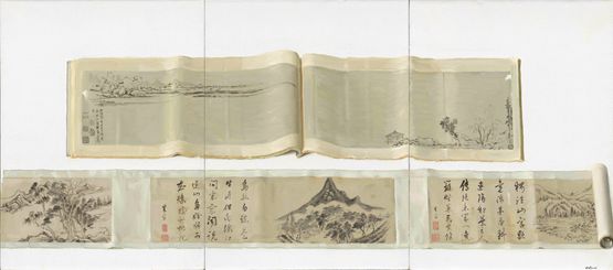 Shen Zhou and Dong Qichang Duo by Chen Danqing contemporary artwork Painting
