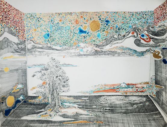 Digital and Landscape-Tree by Lin Guocheng contemporary artwork Painting