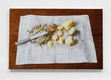 The Solid Gold of Time  Het gouden lichamen van de tijd by Fabrice Samyn contemporary artwork painting