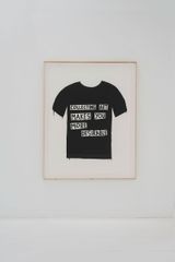 T-shirt portrait Collecting art makes you desirable by Luis Vidal contemporary artwork painting