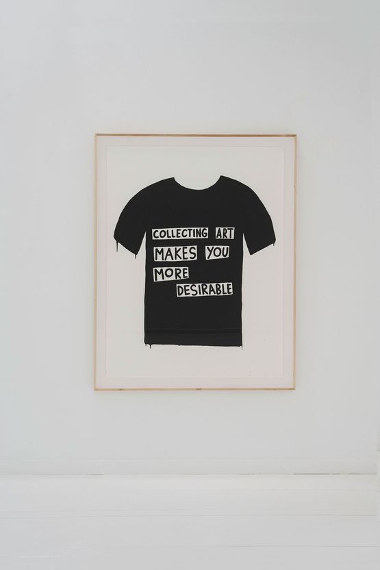 T-shirt portrait Collecting art makes you desirable by Luis Vidal contemporary artwork Painting