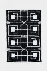 Vertical Wall Hanging with White Rectangles by Elisabeth Kley contemporary artwork painting