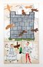 Elizabeth Henry With Birds by Rose Wylie contemporary artwork Painting
