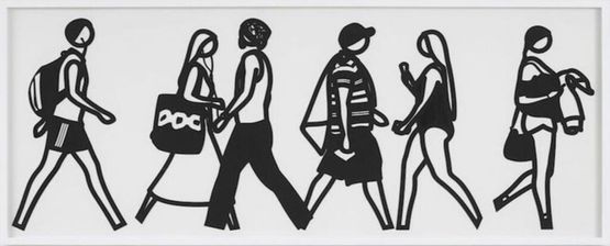 Walking in Melbourne 6 by Julian Opie contemporary artwork Print