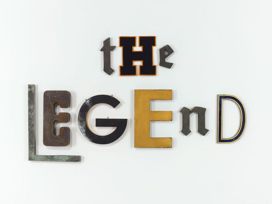 THE LEGEND by Jack Pierson contemporary artwork Sculpture