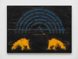 Two Panthers A Rainbow and a Triangle by Theaster Gates contemporary artwork mixed media
