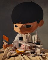 A Lot on My Plate by Erthh thanathorn Phattaratada contemporary artwork painting