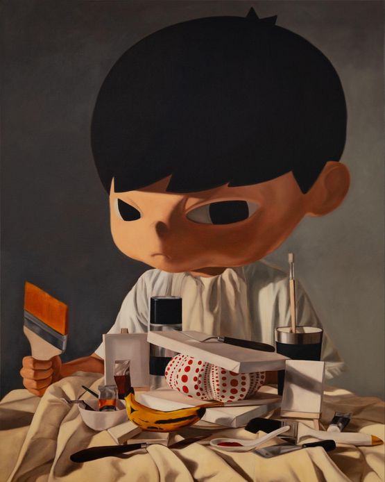 A Lot on My Plate by Erthh thanathorn Phattaratada contemporary artwork Painting