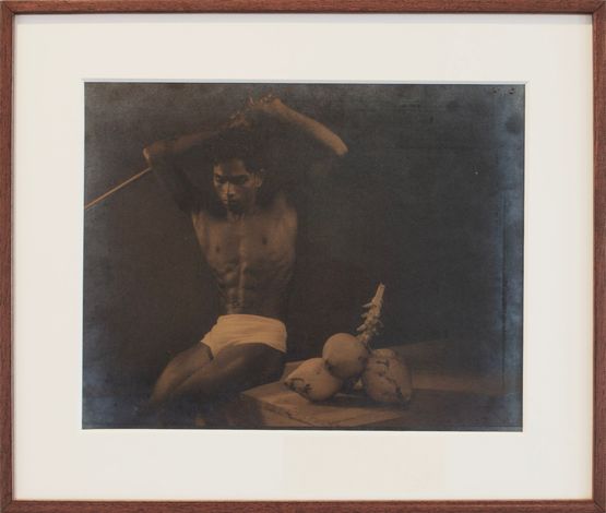 Man with coconuts by Lionel Wendt contemporary artwork Photography