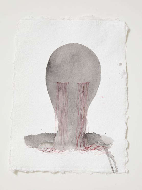 Headcase working drawing 56 by Julia Morison contemporary artwork Works on Paper