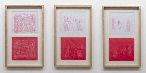 Study of Outlines Study of Empty Spaces Study of Folds from Greek and Roman Sculpture by Iz Oztat contemporary artwork Works on Paper