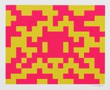 Camo M-2C-M1 by Invader contemporary artwork print textile