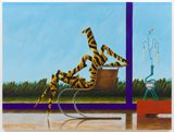 Clear Skies at the Field House 1 by Alejandro Cardenas contemporary artwork painting