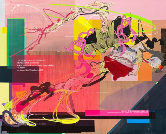 Branch at a Fork in Tango Pose by Zhong Wei contemporary artwork Painting