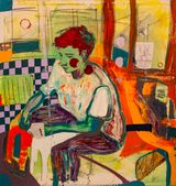 Friends by Rufana Mamedova contemporary artwork mixed media painting