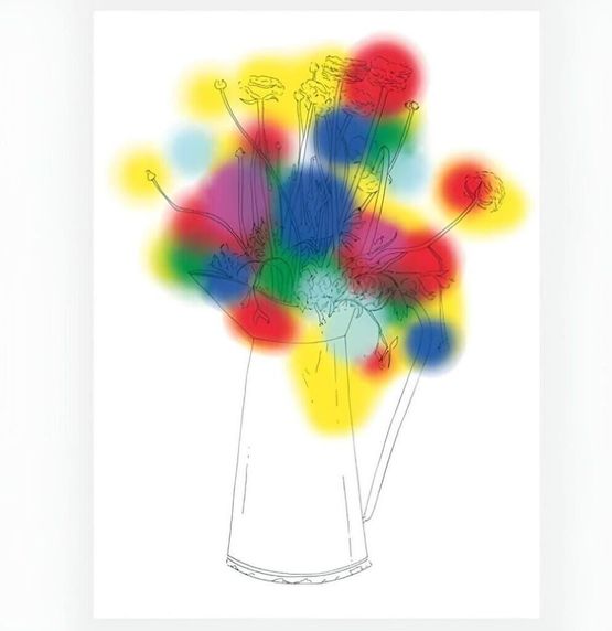 Flowers and a Few Colours by Nicolas Party contemporary artwork Print