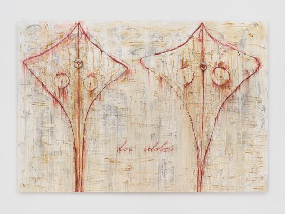 Dos Idolos by Jose Bedia contemporary artwork Painting