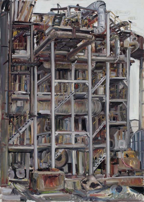 TPP Zalau in demolition nr. 7 by Gheorghe Ilea contemporary artwork Painting