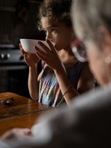 Sara Eating Breakfast Italy by Lucas Foglia contemporary artwork print