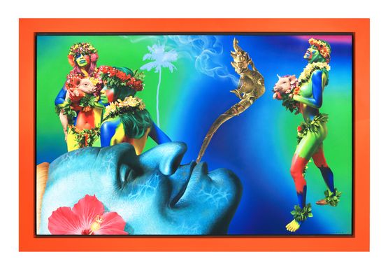Tropical Fever Dream by Ashley Bickerton contemporary artwork Painting