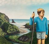 Nigel at Anawhata by Ian Scott contemporary artwork painting works on paper